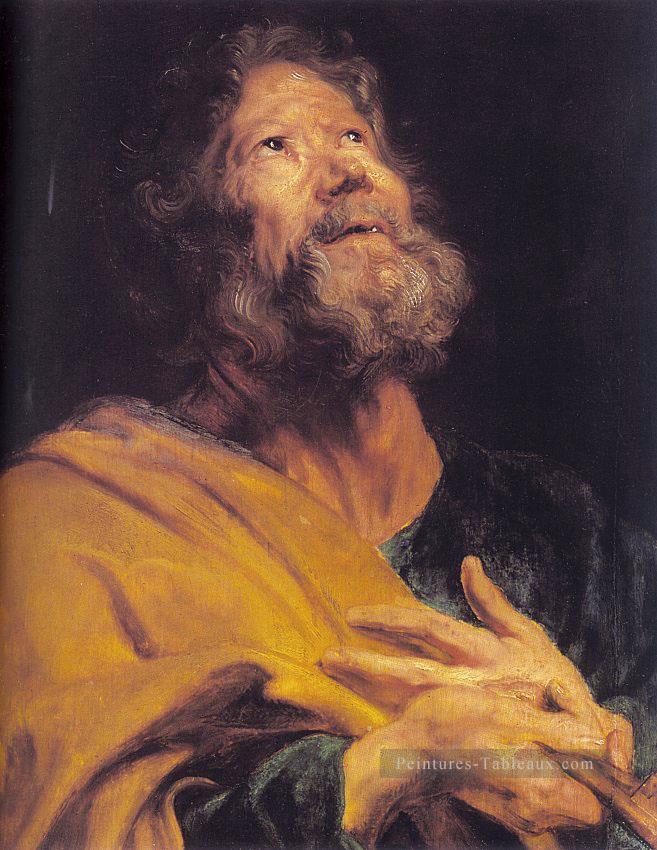 L’apôtre pénitent Peter Baroque peintre de cour Anthony van Dyck Peintures à l'huile